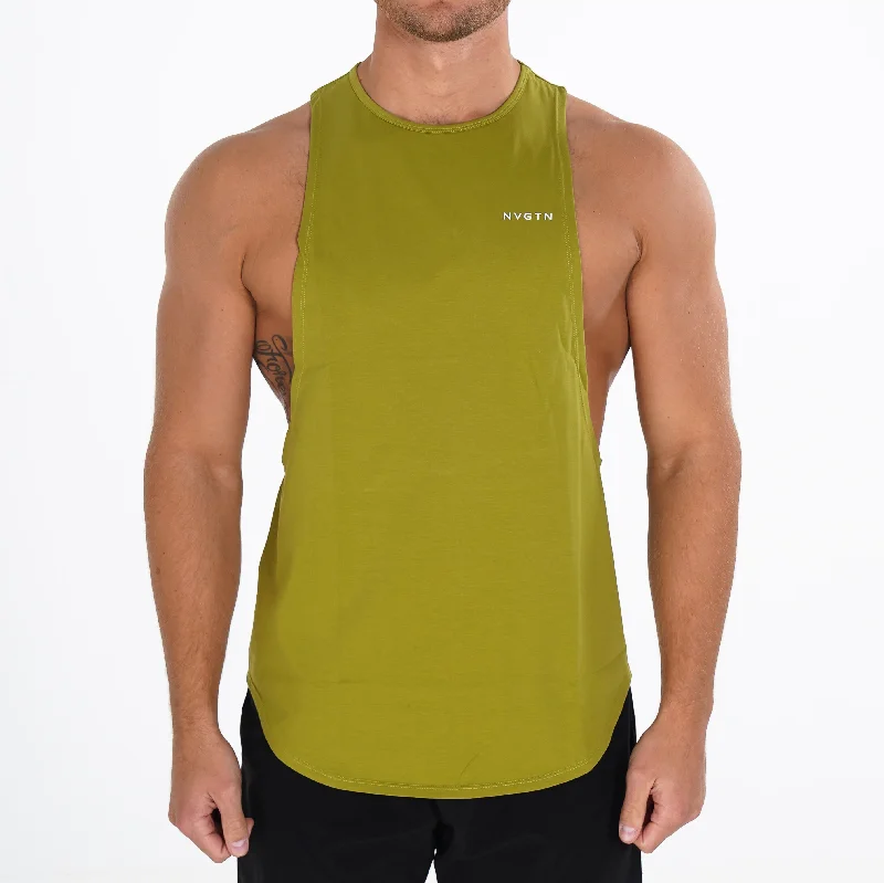 Sportswear/Tops for golf-Olive Pulse Edge Tank