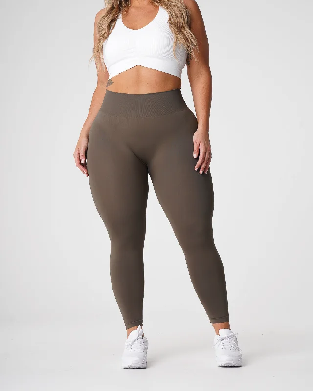 Sportswear/Tops discount codes-Olive Solid Seamless Leggings