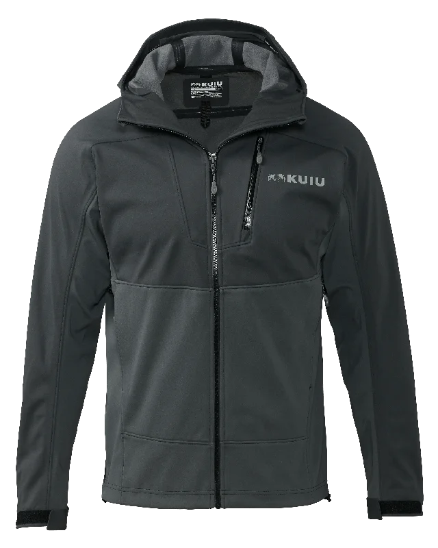 Outlet Axis Hybrid Hooded Jacket | Gunmetal-Stone