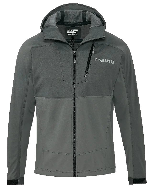 Outlet Axis Hybrid Hooded Jacket | Stone-Gunmetal