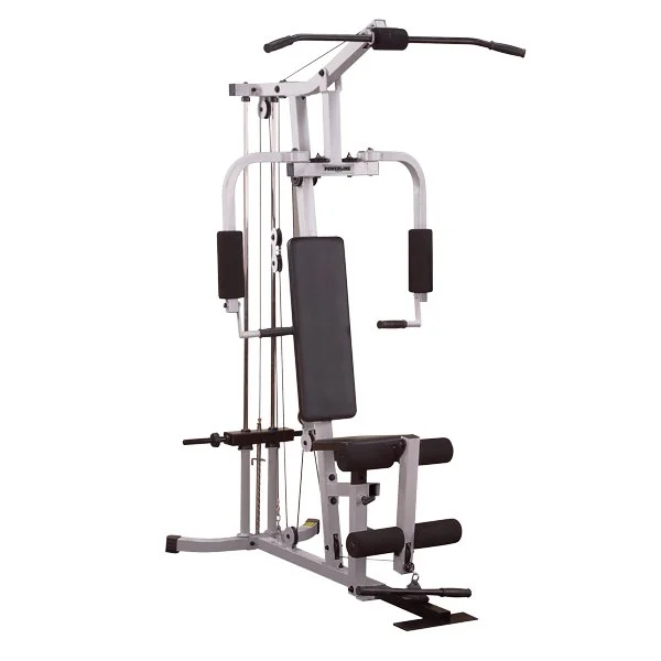 Multi-station home gym with chest fly-Powerline Home Gym PHG1000X by Body-Solid - 5-Station Plate-Loaded Home Gym