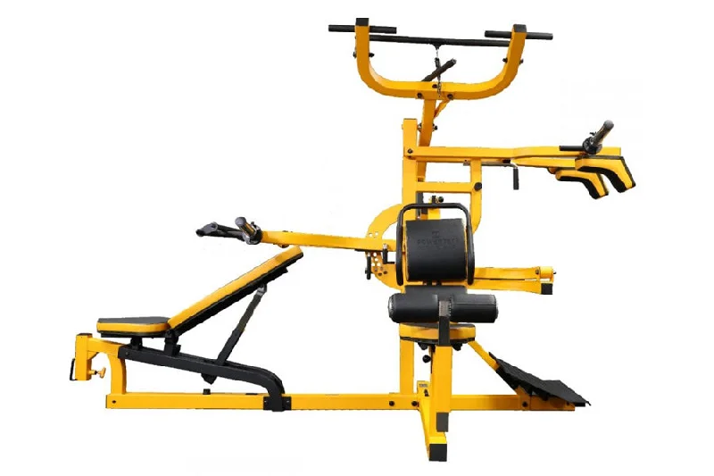 Multi-station home gym with fold-up design-Powertec Workbench Multisystem Home Gym (Yellow)