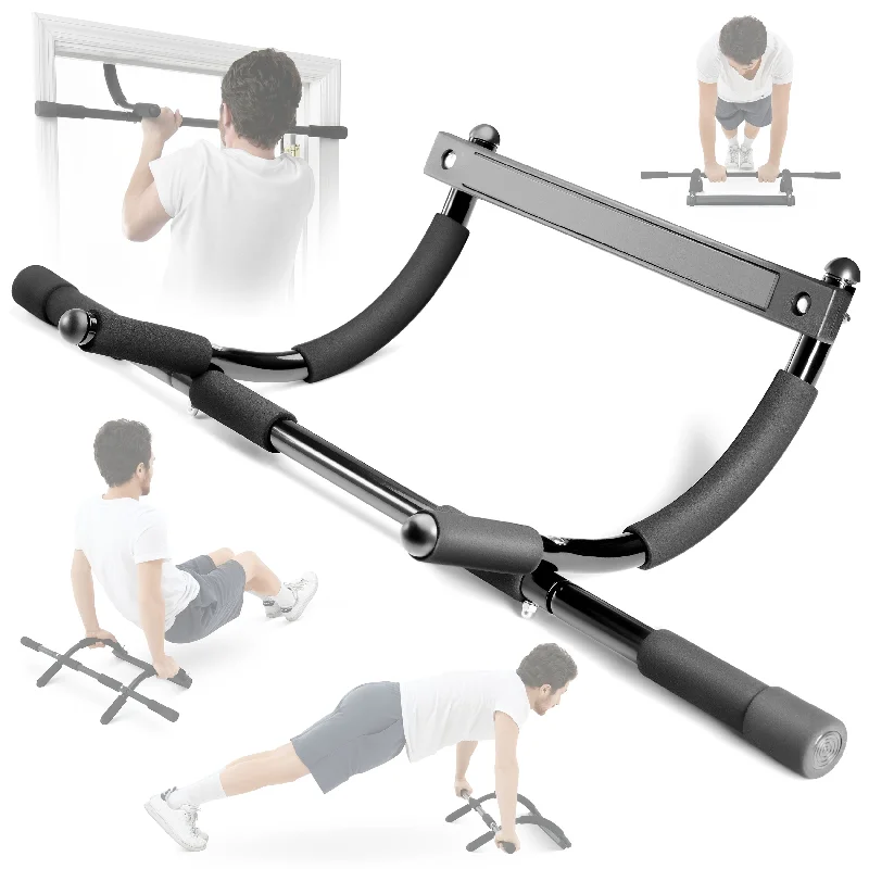 Multi-station home gym with leg workout-Pull up Bar Doorway Heavy Duty Chin up Bar Trainer for Home Gym Doorway Pull up Bar or Dip Bar