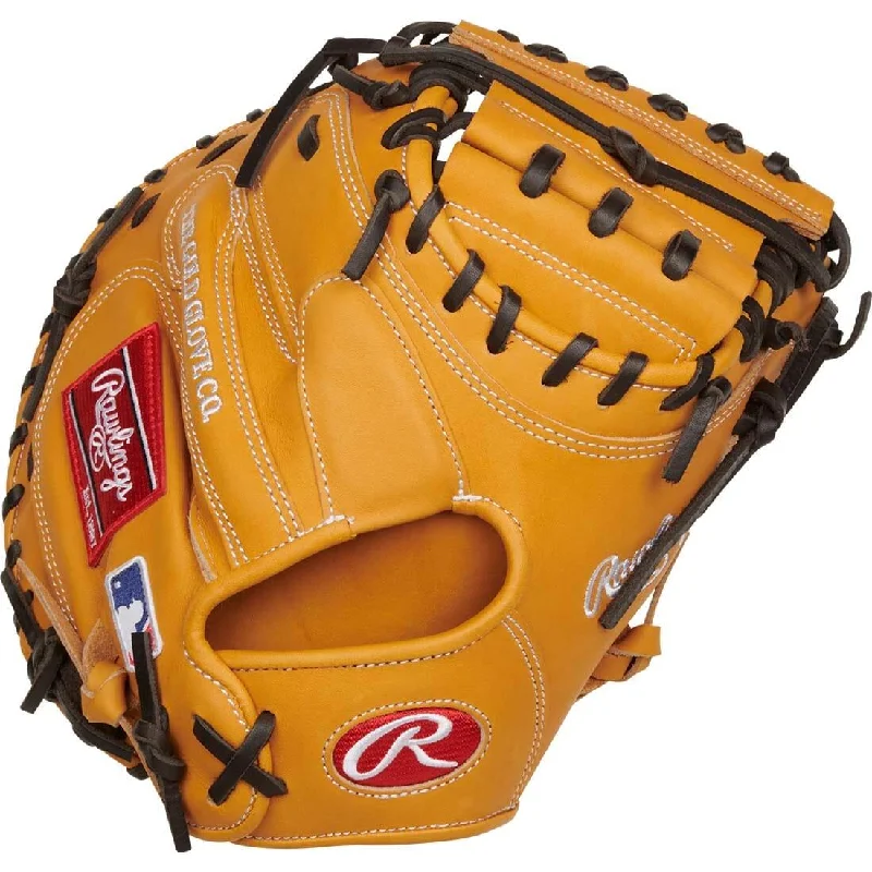 Fielding Gloves for glove care tips-Rawlings Heart of the Hide Traditional Series 33" Baseball Catcher's Mitt: RPROTCM33T