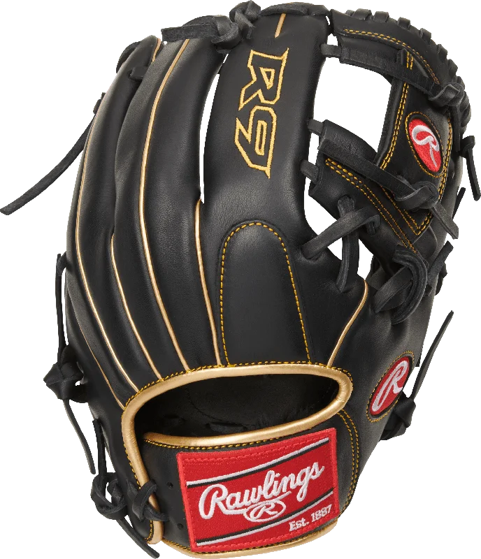 Fielding Gloves with glove pinky fit-Rawlings R9 11.5" Infield Baseball Glove: R9204-2BG