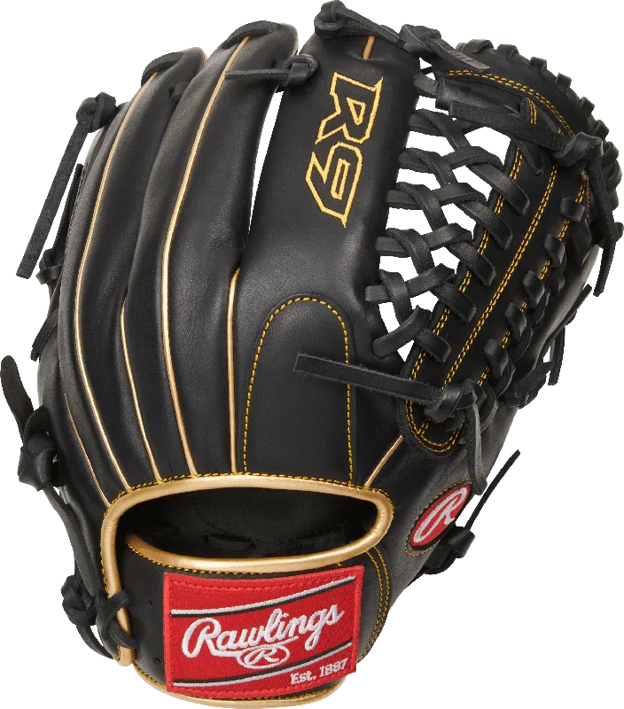 Fielding Gloves for glove hand support-Rawlings R9 11.75" Infield/Pitcher's Baseball Glove: R9205-4BG