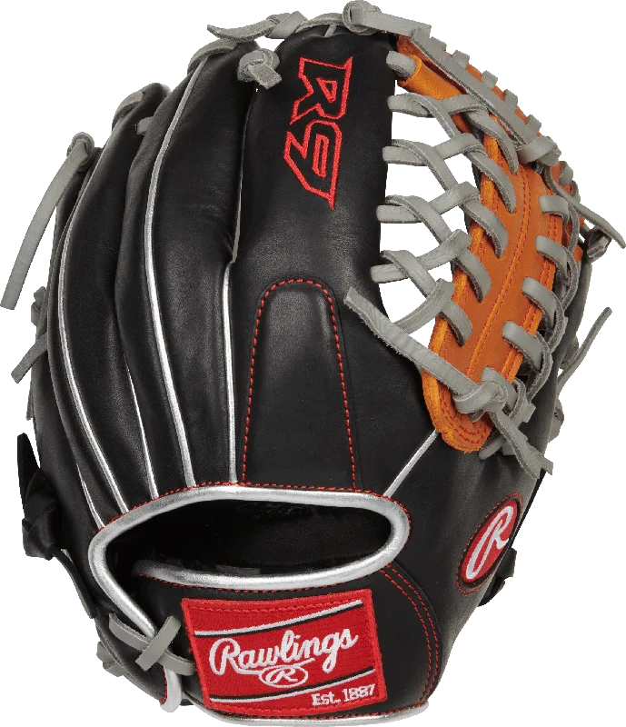 Fielding Gloves with glove safety-Rawlings R9 Contour Series 11.5" Infield Baseball Glove: R9115U-4BT