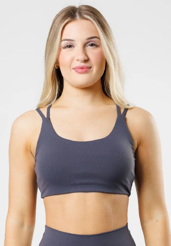 Sportswear/Tops black color-RecStretch Radiate Bra Charcoal