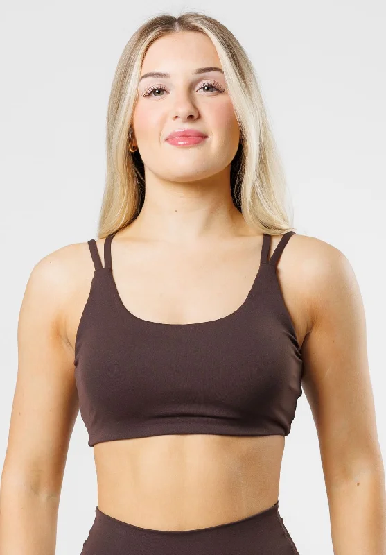 Sportswear/Tops fitness clothing-RecStretch Radiate Bra Espresso