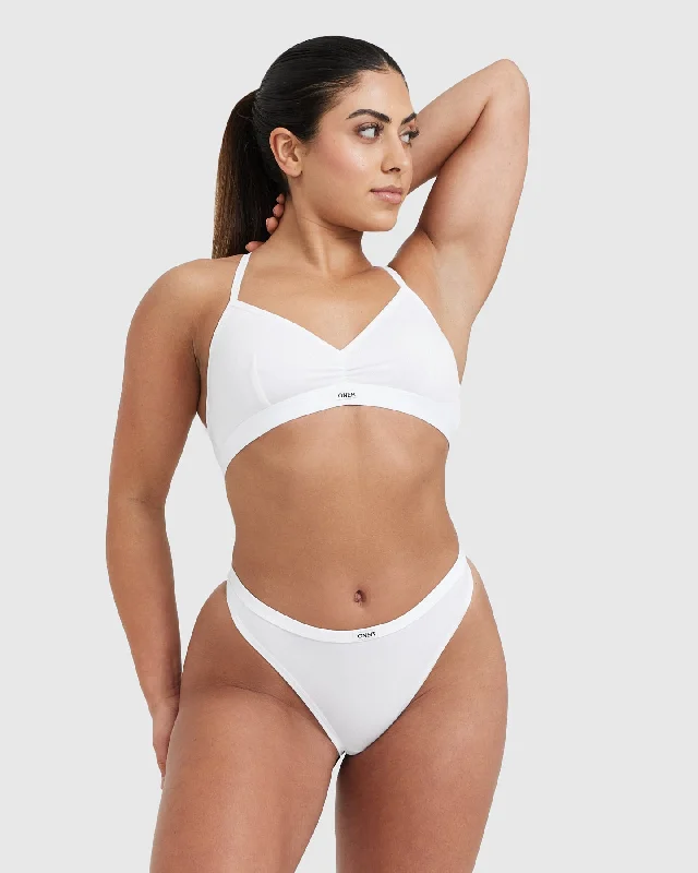 Sportswear/Tops camping essentials-Soft Classic Bralette | White