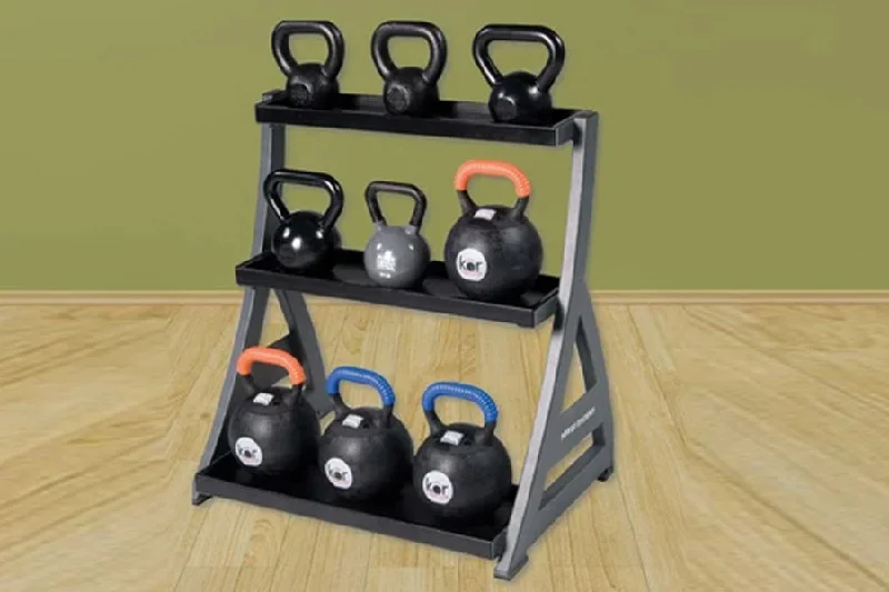 Kettlebell with rubber weight design-Warrior Studio Premium Kettlebell Rack