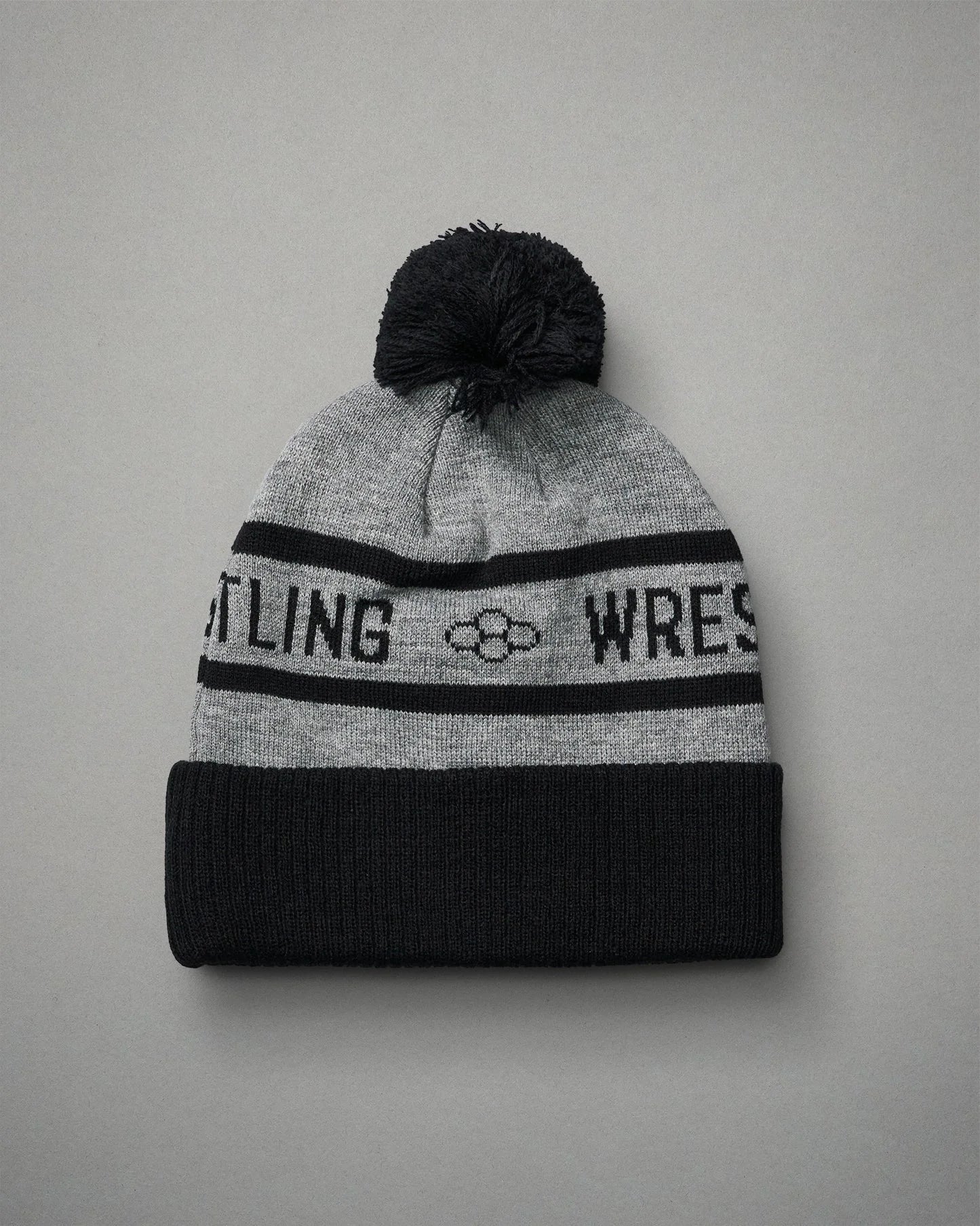 Team Wrestling Fold Over Beanie - Black/Gray