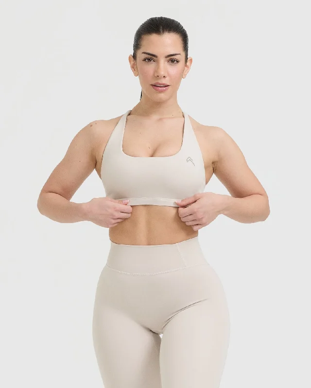 Sportswear/Tops repair options-Timeless Square Neck Sports Bra | Sand