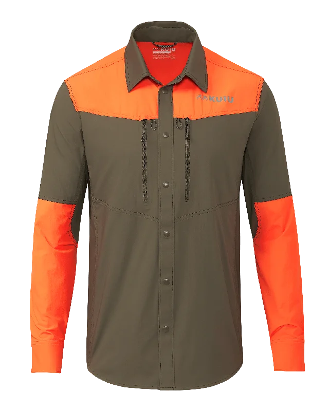 Upland Sporter Shirt | Major Brown/Blaze Orange