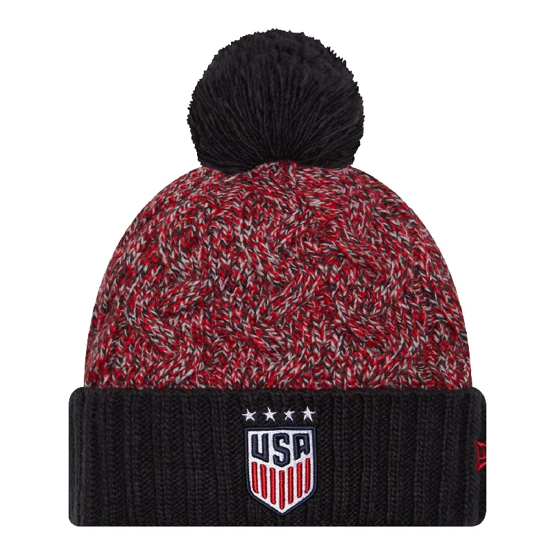 Women's New Era USWNT Marl Navy Knit Hat