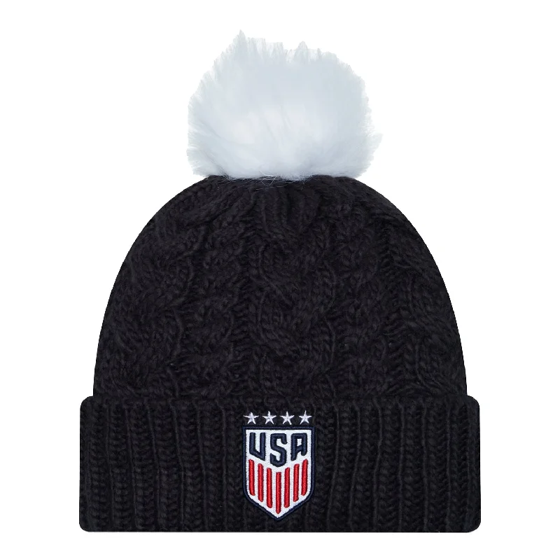 Women's New Era USWNT Knit Navy Hat