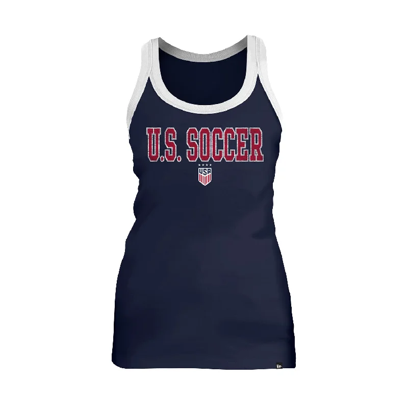 Women's New Era USWNT Rib Navy Tank