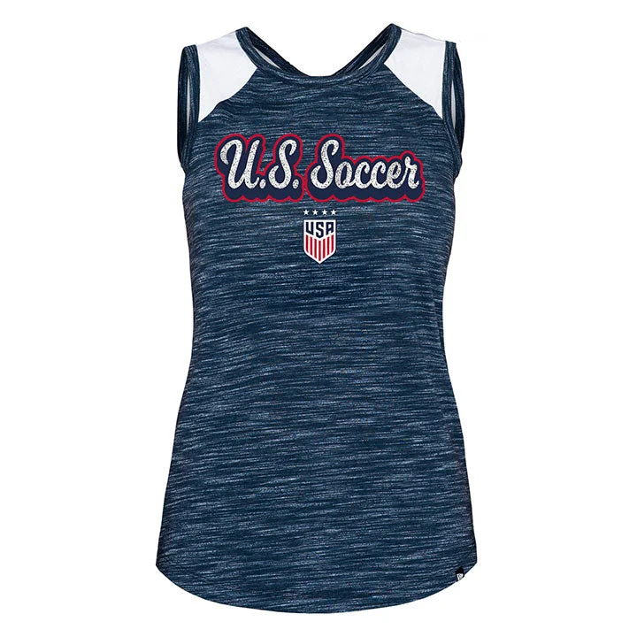 Women's New Era USWNT Space Dye Navy Tank