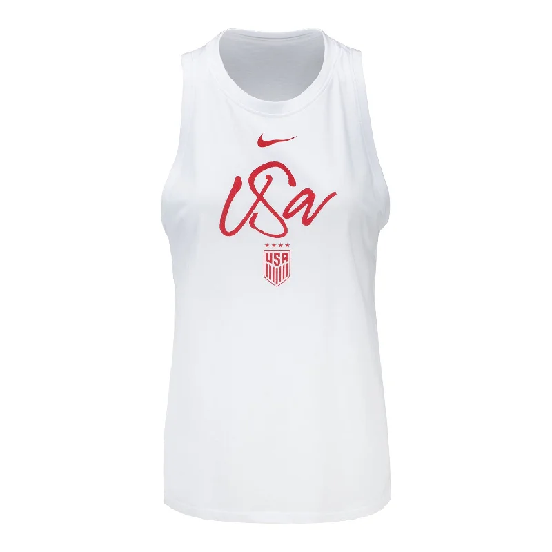 Women's Nike USWNT Script White Tank