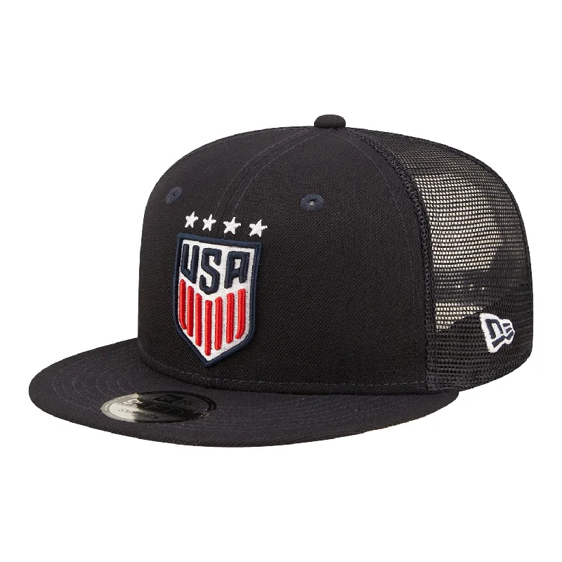 Kids New Era USWNT 9Fifty Trucker Navy Hat