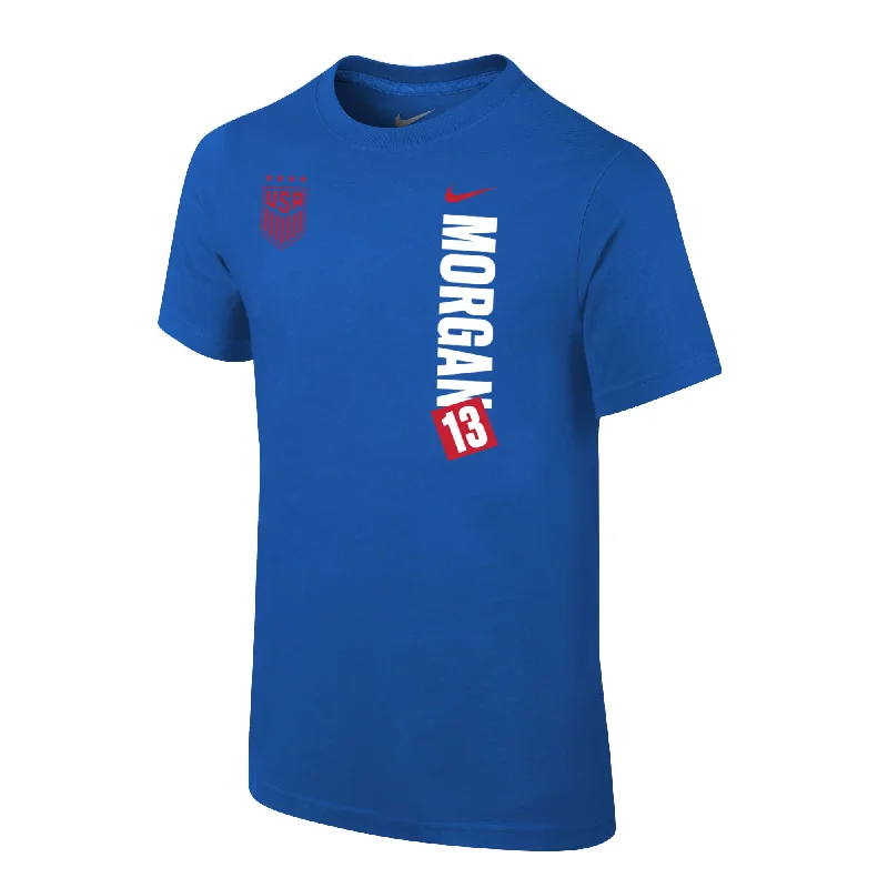 Youth Nike USWNT Vertical Morgan Royal Tee