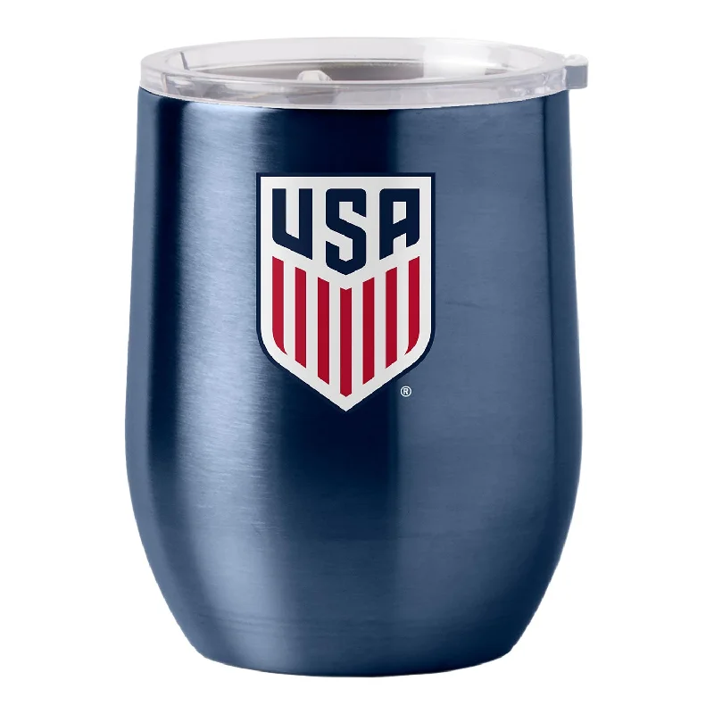 Logo USMNT 16 oz. Curved Satin Etch Navy Tumbler