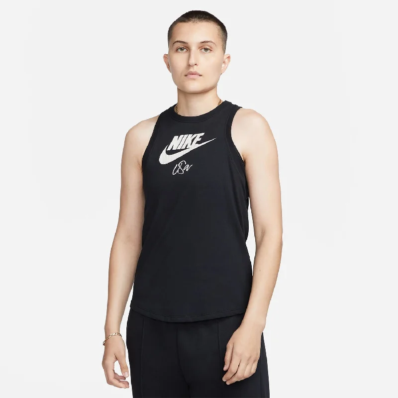 Women's Nike USWNT Futura Black Tank Top