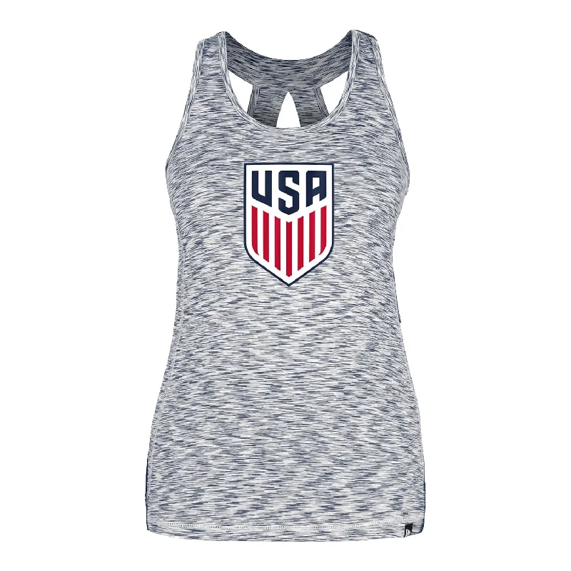 Women's New Era USMNT Navy Space Dye Tank Top