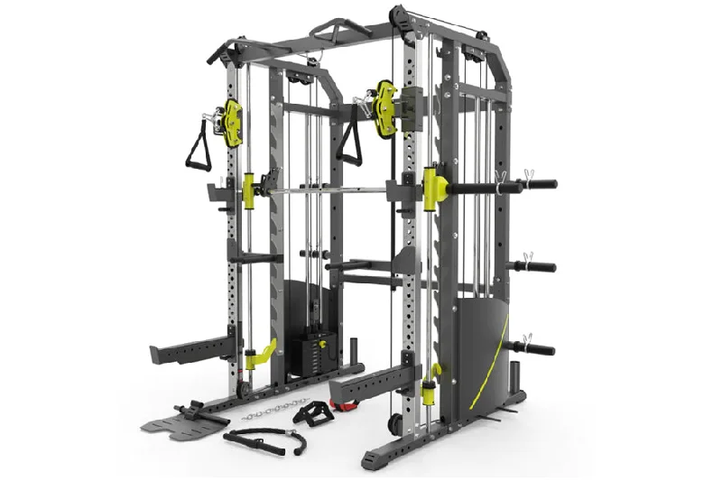 Multi-station home gym with cable fly-Warrior 701 All-in-One Power Rack Functional Trainer Cable Crossover Home Gym w/ Smith Cage (🎁HOLIDAY SALE)