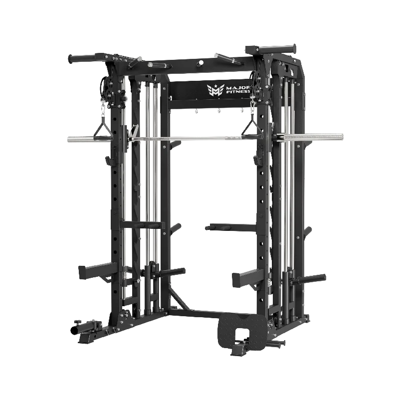 Multi-station home gym with strong durability-MAJOR FITNESS All-In-One Home Gym Smith Machine Spirit B52