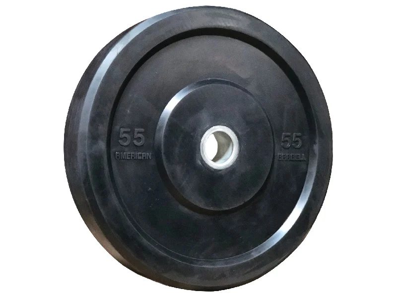 Barbell for home stamina-American Barbell 55 lb Rubber Bumper Plate