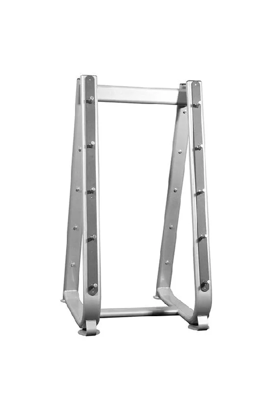 Barbell for overhead strength-Barbell Rack - Elite Series - Silver - Muscle D Fitness - 10 Bar Fitness Storage