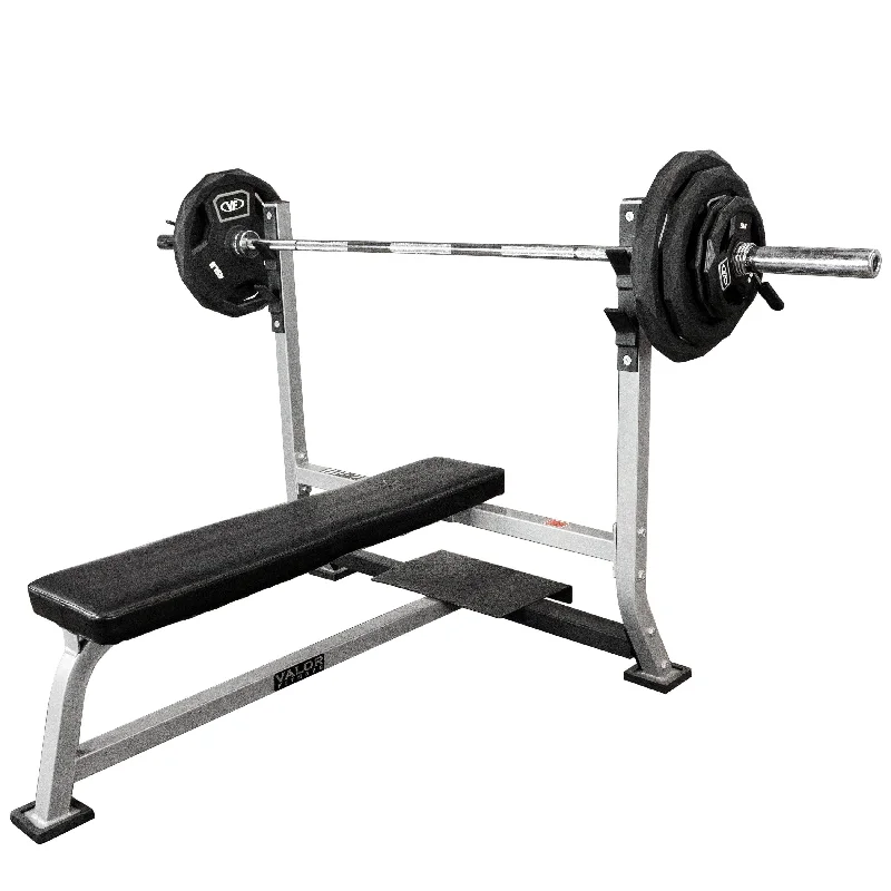 Barbell with metallic finish-Bench Press Bundle w/ Barbell and Olympic Plates