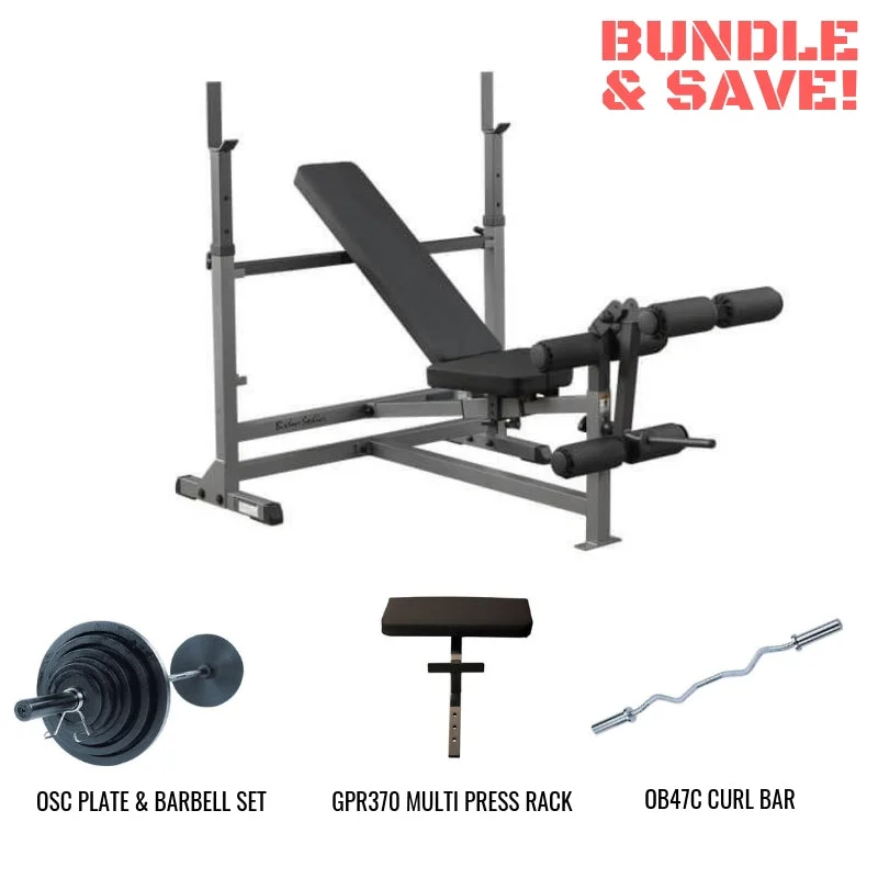 Multi-station home gym for personal training-Body-Solid PowerCenter Home Gym Package GDIB46L