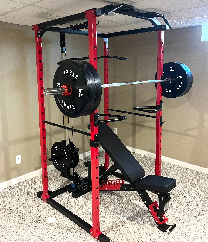 Multi-station home gym for small units-RIVAL Budget Home Gym Package