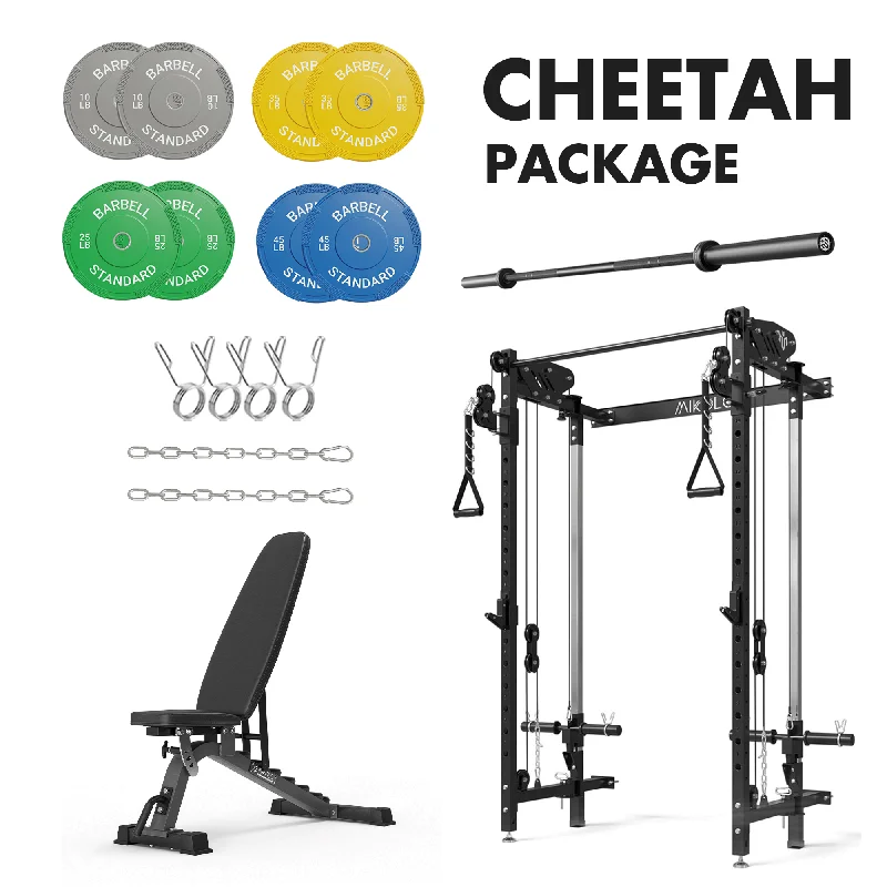 Multi-station home gym for resistance fitness-MIKOLO Cheetah Home Gym Package