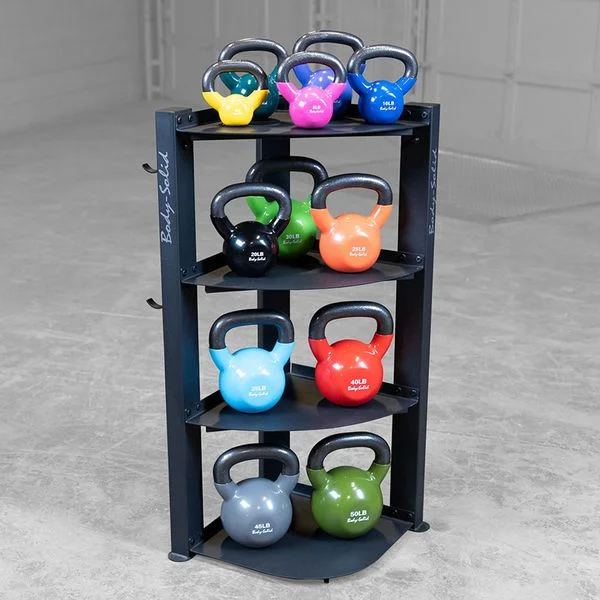 Kettlebell with glossy strength palette-CORNER KETTLEBELL RACK