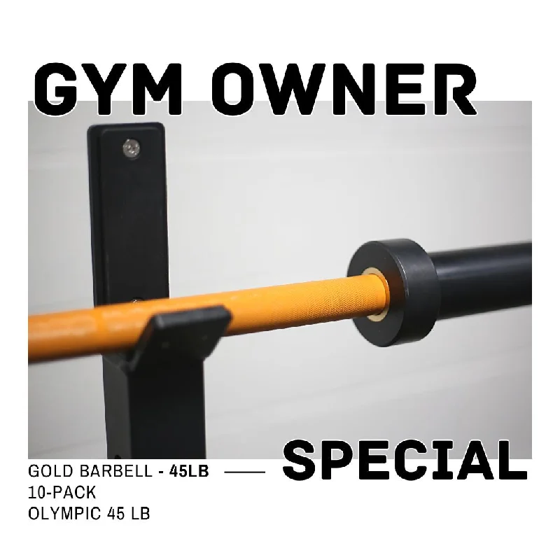 Barbell for strength starters-Gold Barbell 45# | 10-Pack