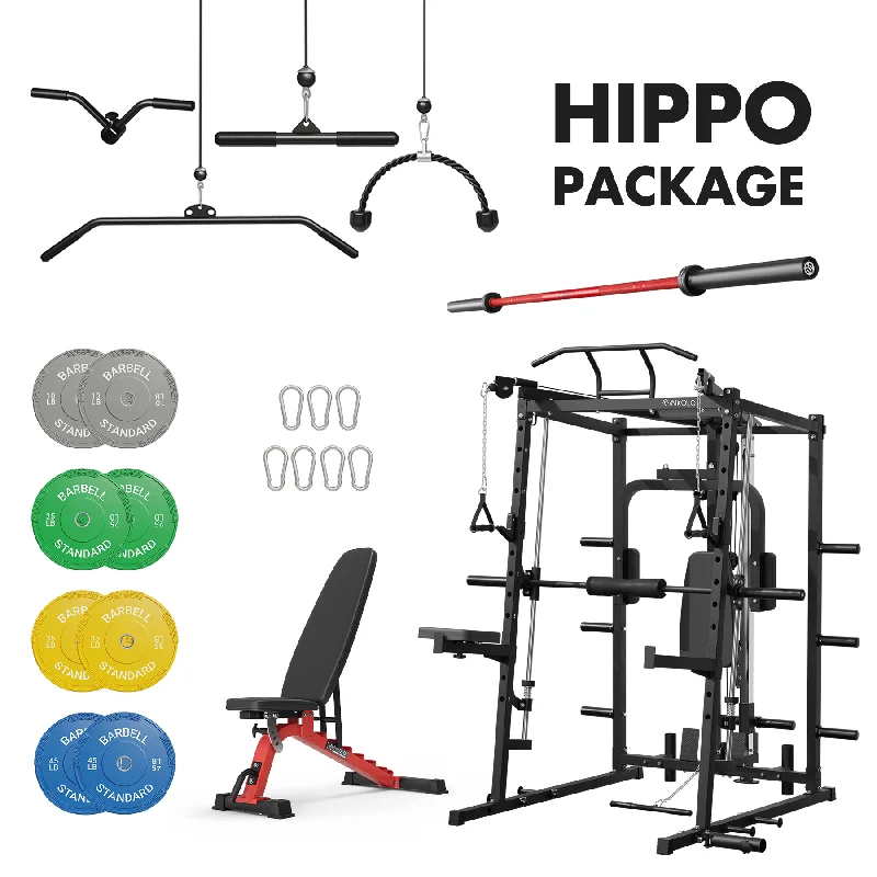 Multi-station home gym with smooth system-Hippo Home Gym Package