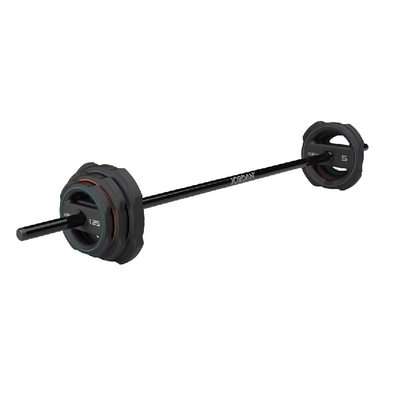 Barbell with sturdy build-JORDAN Ignite Pump X ™ Rubber Studio Barbell Sets & Plates