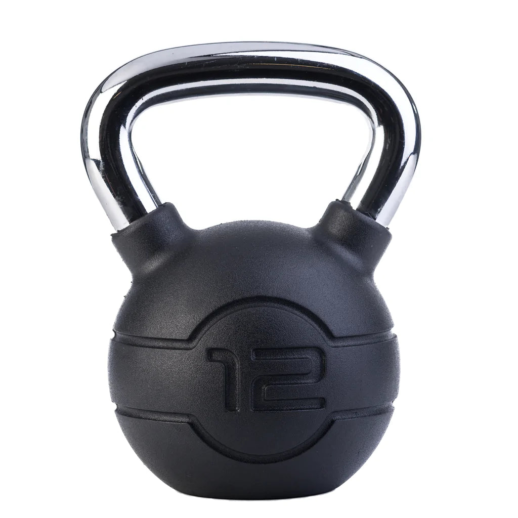 Kettlebell with grippy weight palette-Jordan Chrome/Rubber Kettlebell Set