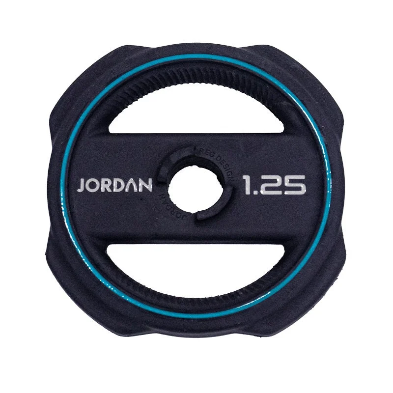 Barbell for weightlifting pros-JORDAN Ignite Pump X ™ Rubber Studio Barbell Plates 1.25kg [Ex Demo]