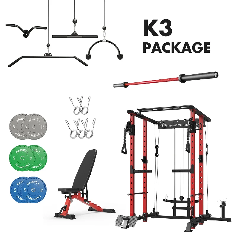 Multi-station home gym with tough steel-K3 Home Gym Package-160