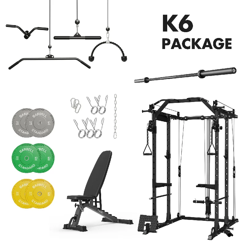 Multi-station home gym for tiny flats-K6 Home Gym Package-140LBS