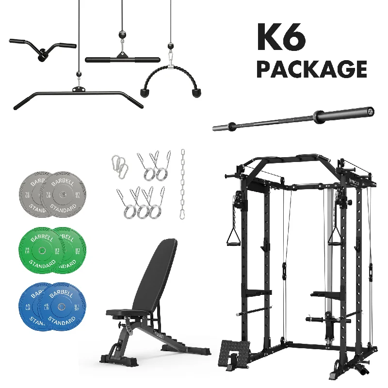 Multi-station home gym with lat station-K6 Home Gym Package-160LBS