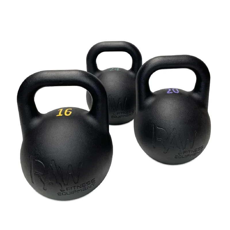 Kettlebell with durable coating-Kettlebell Competition Premium Black - 16 - 24KG Pack