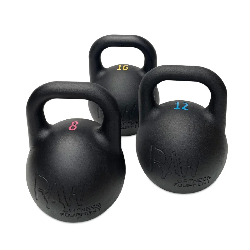 Kettlebell lightweight design-Kettlebell Competition Premium Black - 8 - 16KG Pack