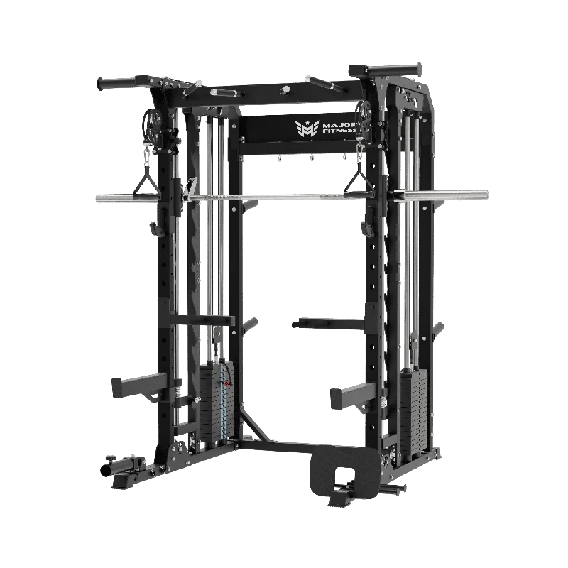 Multi-station home gym for beginner routines-MAJOR FITNESS  All-In-One Home Gym Smith Machine Spirit B52 Christmas Special Package