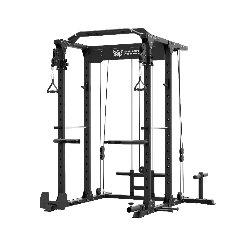 Multi-station home gym for weight fitness-MAJOR FITNESS All-In-One Home Gym Power Rack PLM03