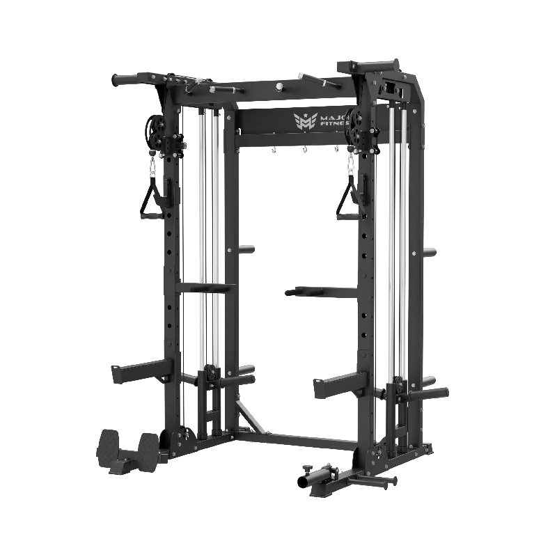 Multi-station home gym with simple setup-MAJOR FITNESS All-In-One Home Gym Power Rack F22